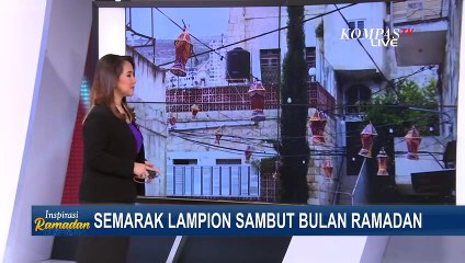 Sambut Ramadan, Warga Tepi Barat Hiasi Jalanan dengan Lampion Warna-Warni