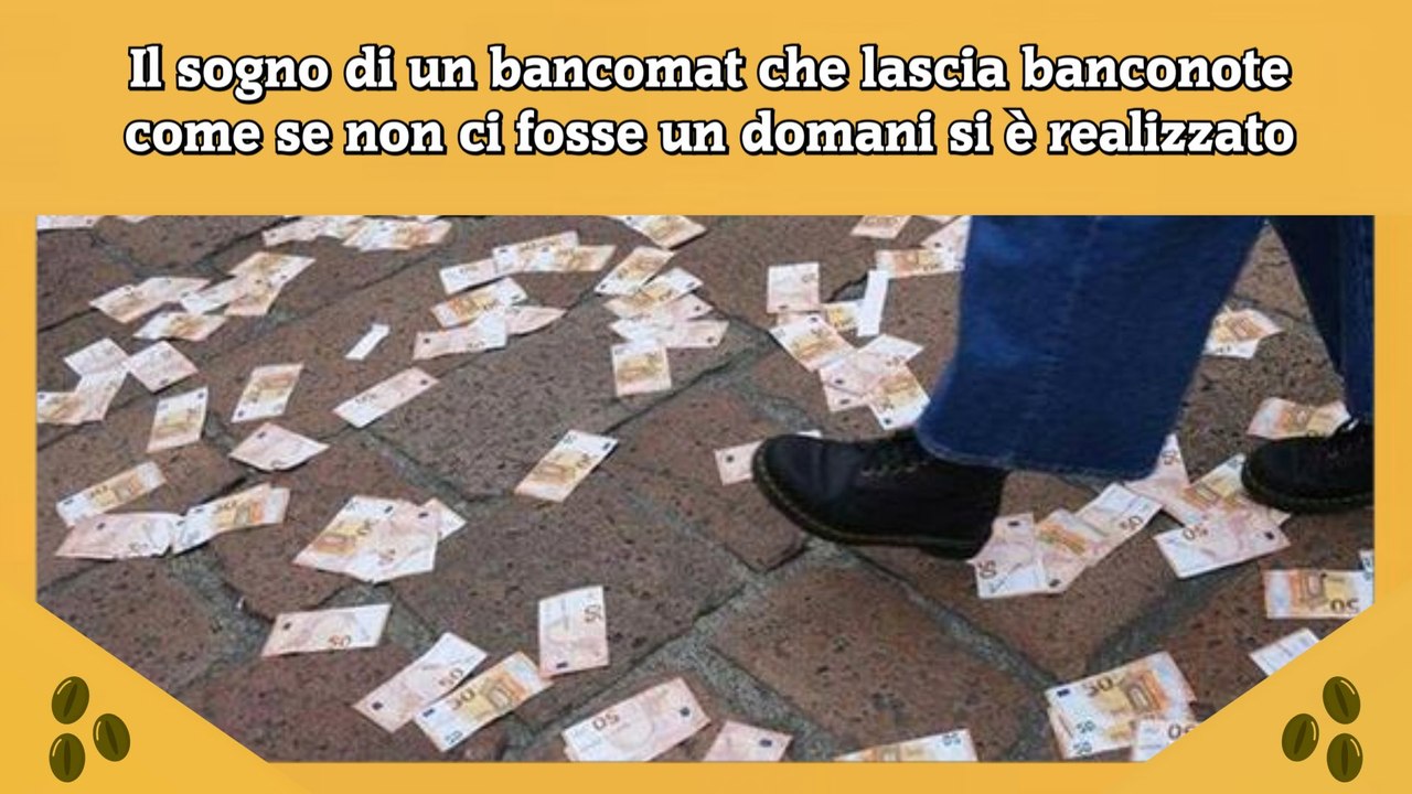 Il sogno di un bancomat che lascia banconote come se non ci fosse un domani si è realizzato