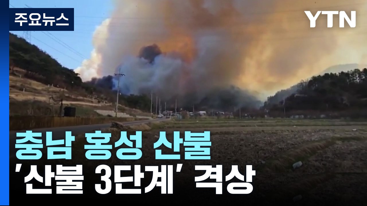 충남 홍성 산불...'산불 3단계' 격상해 진화 총력전 / YTN