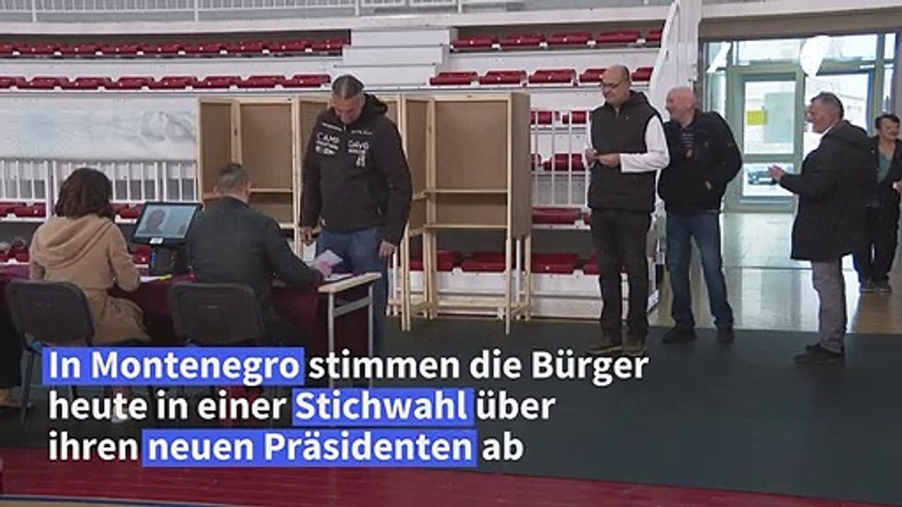 Montenegriner entscheiden in Stichwahl über neuen Präsidenten