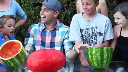 SKIN A WATERMELON Party Trick | Mark Rober