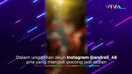 Ketangkap Basah, 'Pocong' Babak Belur Dihajar Warga