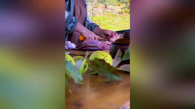 Cooked Lots of Tasty and Useful Liver! Roasting Meat in the Mountains of Azerbaijan!