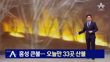 충남 홍성, 큰불에 대응 3단계…전국 33곳서 산불