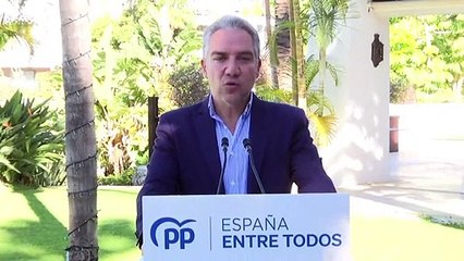 Elías Bendodo, durante su intervención