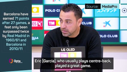 Xavi hails Barcelona star's 'adaptability' in new position