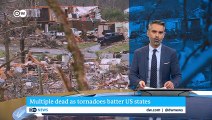 Tornadoes batter states in US South and Midwest _ DW News(480P)