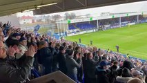 Hartlepool United supporters celebrate win over Swindon Town