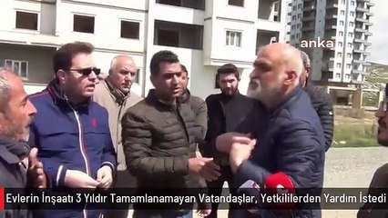 Mardin'de, Satın Aldıkları Evlerin İnşaatı 3 Yıldır Tamamlanamayan Vatandaşlar, Yetkililerden Yardım İstedi
