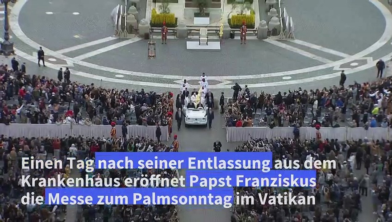Nach Krankenhaus-Entlassung: Papst eröffnet Messe auf dem Petersplatz