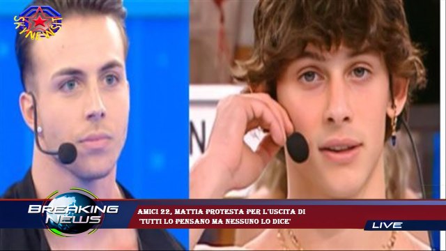 Amici 22, Mattia protesta per l'uscita di 'Tutti lo pensano ma nessuno lo dice'
