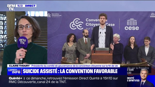 Fin de vie: 75% des citoyennes et des citoyens se sont prononcés en faveur d'une aide active à mourir , affirme Claire Thoury (convention citoyenne)