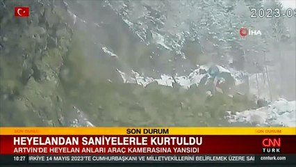 Heyelandan saniyelerle kurtuldu