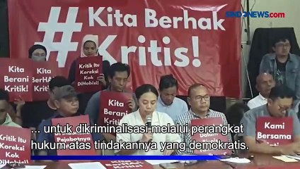 Aksi Solidaritas Koalisi Masyarakat Sipil Jelang Sidang Pencemaran Nama Baik Luhut