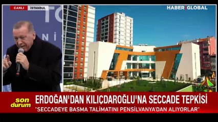 Cumhurbaşkanı Erdoğan'dan Kılıçdaroğlu'na seccade tepkisi