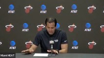 Miami Heat coach Erik Spoelstra after Saturday's win against Dallas Mavericks