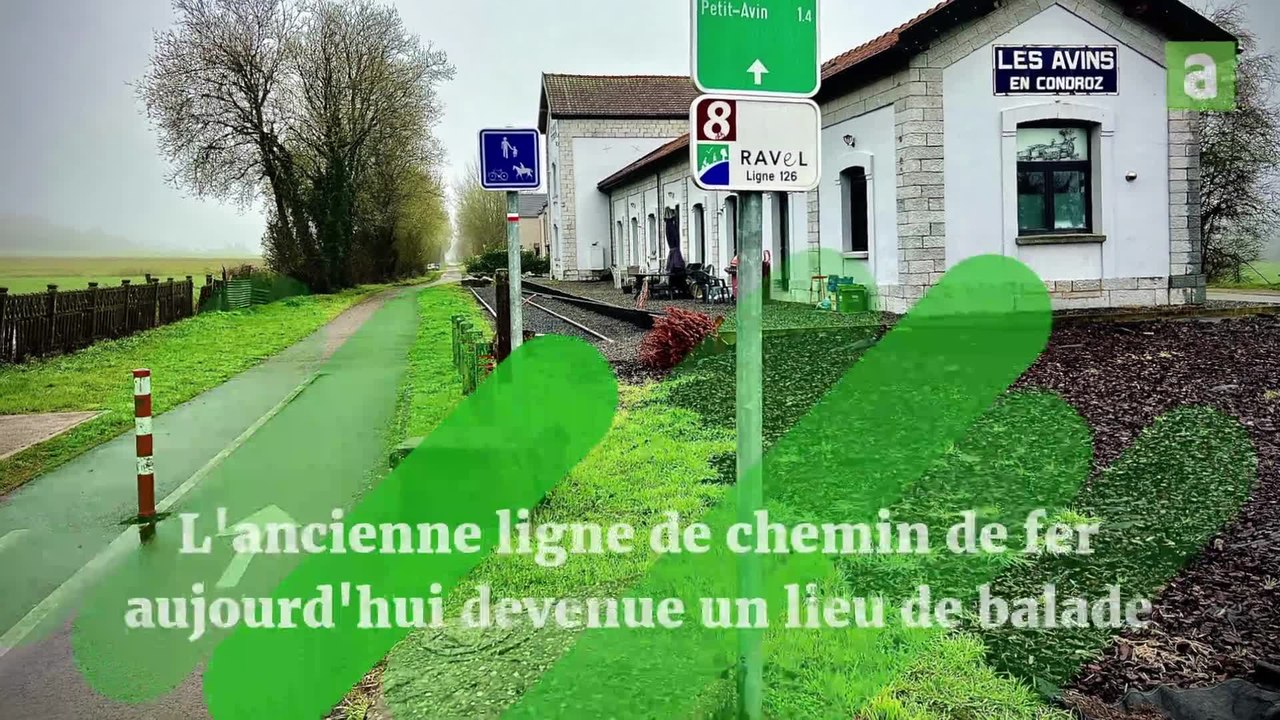 L'ancienne ligne de chemin de fer aujourd'hui devenue un chemin de balade