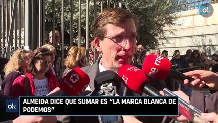 Almeida dice que Sumar es la marca blanca de Podemos
