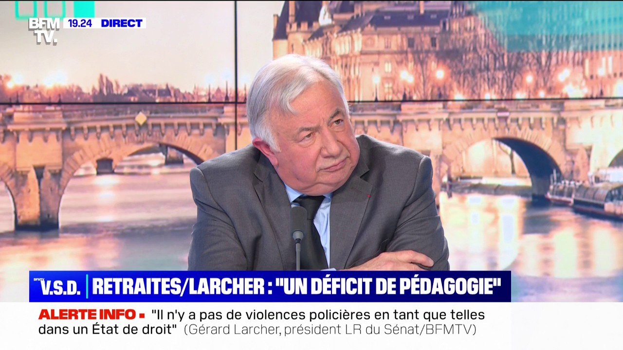 Gérard Larcher, président du Sénat: "Le dialogue social est une des grandes faiblesses du président de la République, depuis maintenant 6 ans"