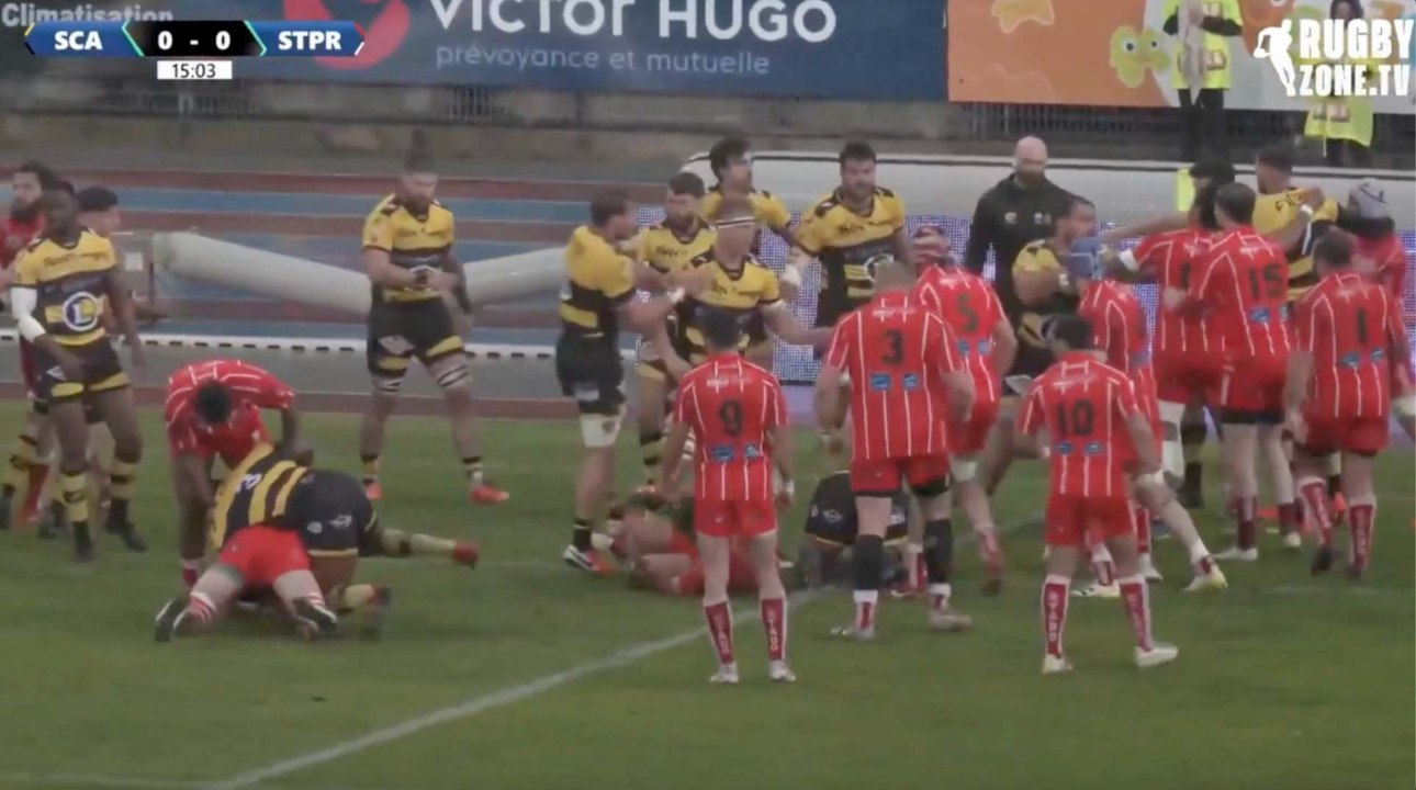 Une énorme bagarre générale éclate entre Albi et Tarbes