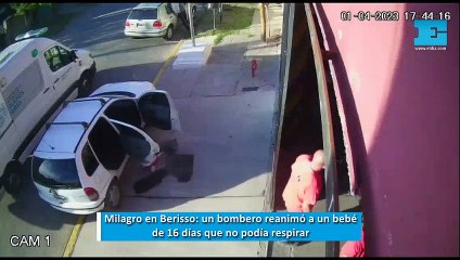 Milagro en Berisso: un bombero reanimó a un bebé de 16 días que no podía respirar