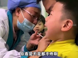 Doctor injectionof little boy very funny scene