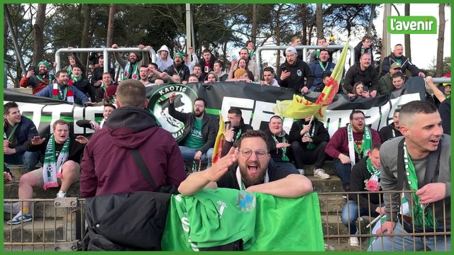 Les supporters virtonais exultent après la victoire à Lommel