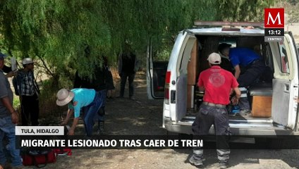 Migrante cae de tren en Tula de Allende y pierde extremidades inferiores