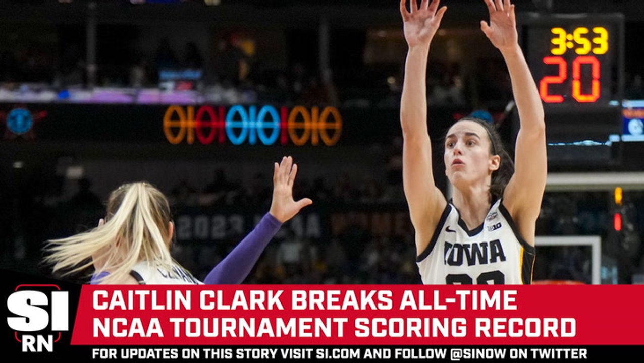 Caitlin Clark Sets New AllTime NCAA Tournament Scoring Record video