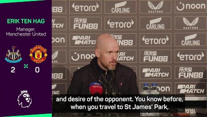 Manchester United didn't match Newcastle passion - ten Hag