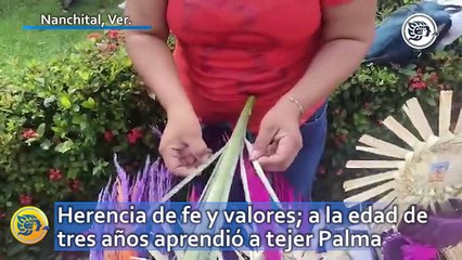 Herencia de fe y valores; a la edad de tres años aprendió a tejer Palma