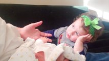 Funny Siblings First Meeting Newborn Baby