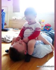Funniest Baby Doing Craziest Things On Daddy's Shoulder