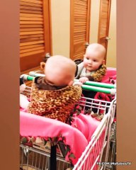Funny Babies See Mirror For The First Time
