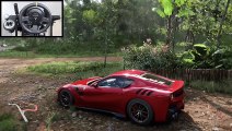 Ferrari F12 TDF - Forza Horizon 5 _ Steering Wheel Gameplay
