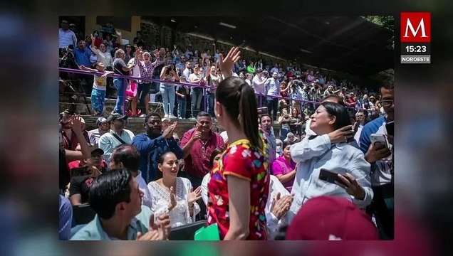 Claudia Sheinbaum es recibida a aplausos y porras por cerca de 3,500 personas; Cuernavaca