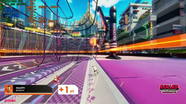 Testando Roller Champions no Ryzen 5 3400G 16GB RAM RX 580 8gb 2048SP 51 Risc