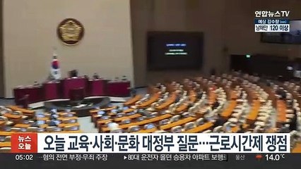 오늘 교육·사회·문화 대정부 질문…근로시간제 쟁점