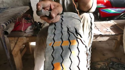 Restoration of Old Tires at Local Tyre Repair Shops