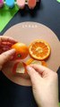 DIY amazing  orange peel art || fox  made with orange peel || creative art ideas||art and craft with orange pee