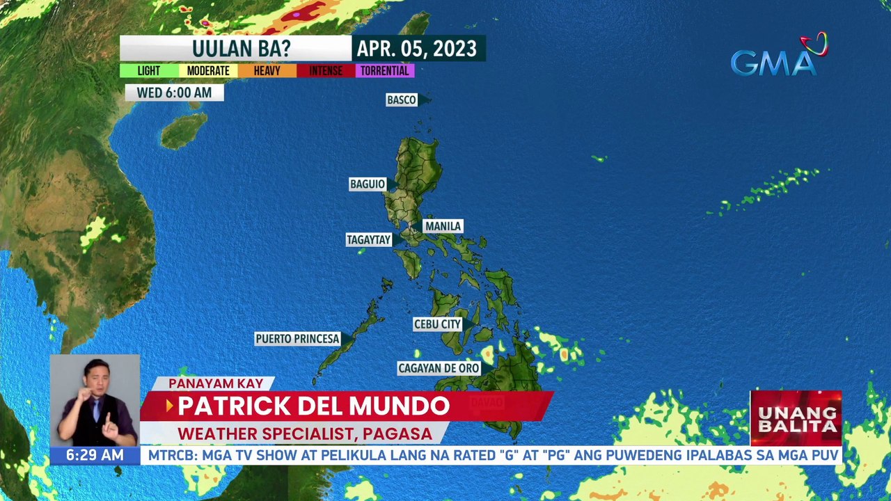 PAGASA: Mainit at maalinsangang panahon, inaasahang magpapatuloy ngayong Holy Week; Easterlies, maaaring magdulot ng mga pag-ulan - Weather update today as of 6:28 a.m. (April 05, 2023) | UB