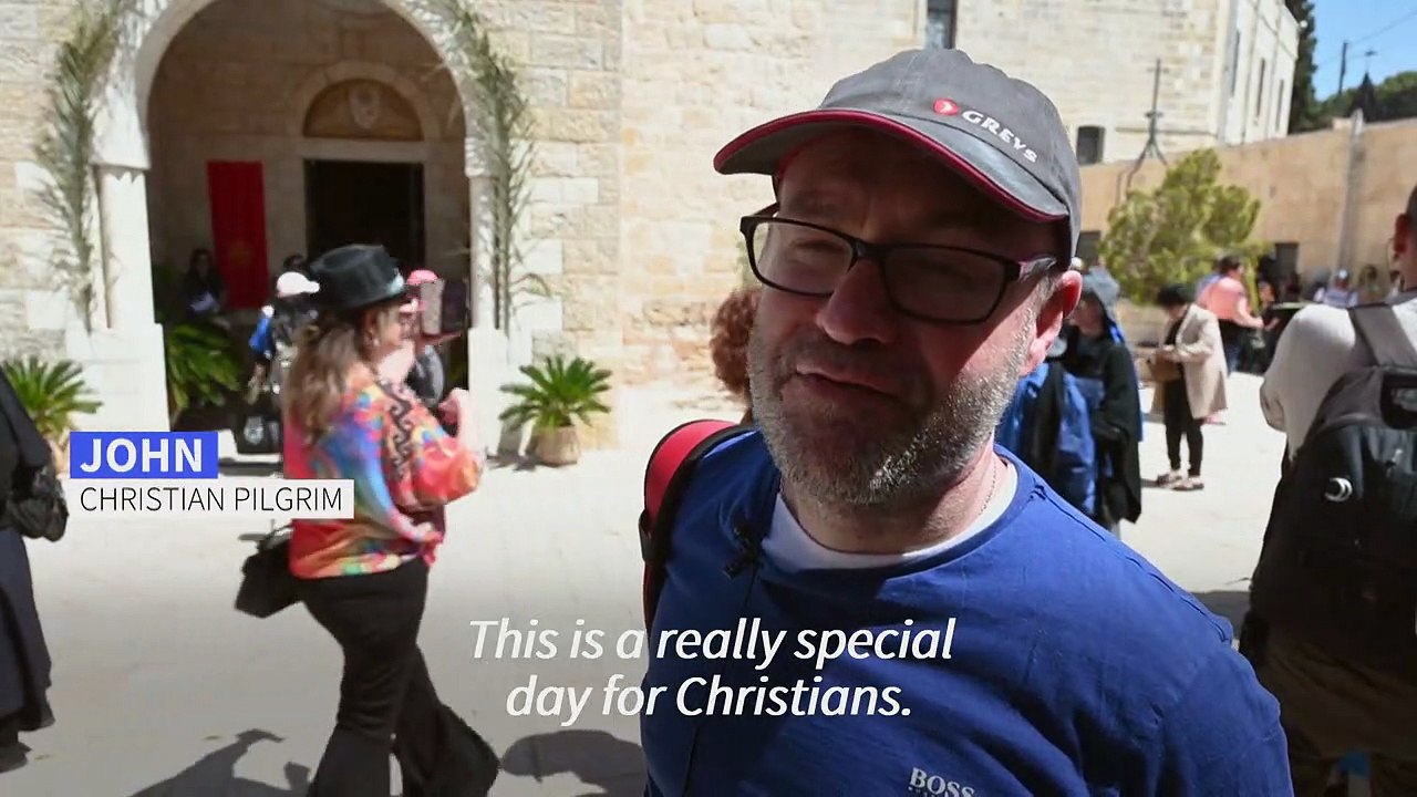 Christians attend Palm Sunday procession in Jerusalem