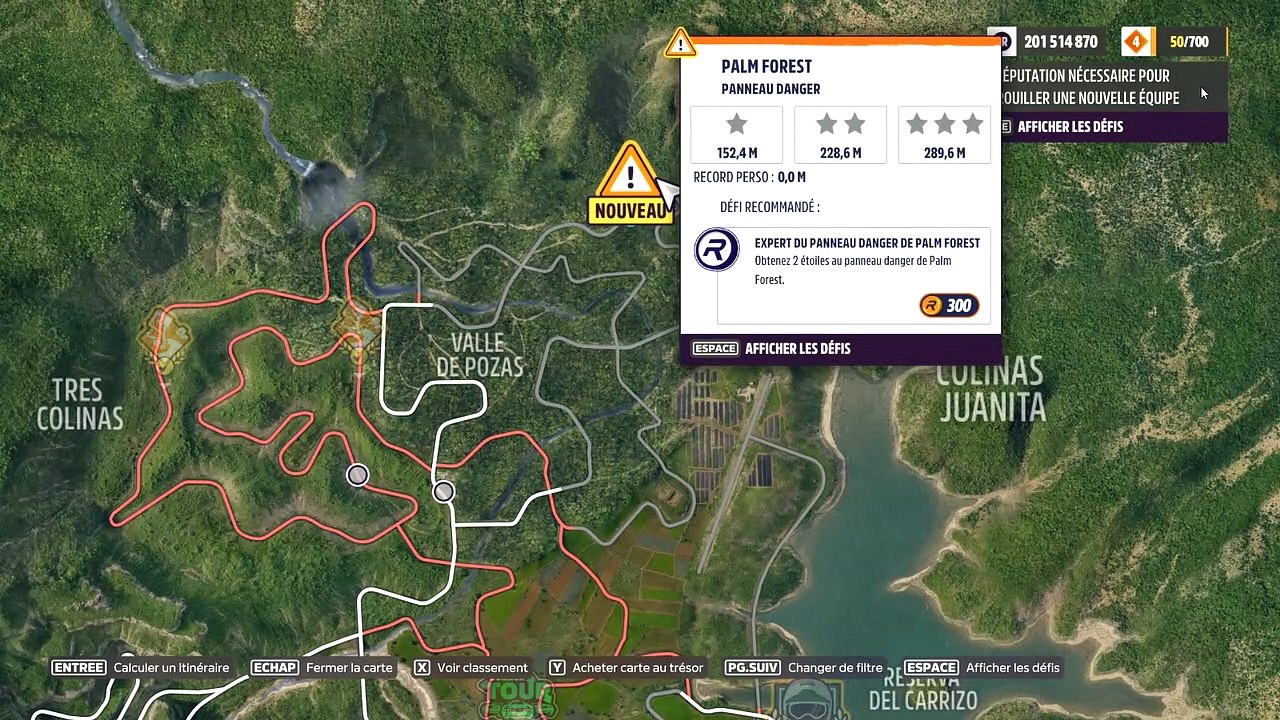 Forza Horizon 5 palm forest panneau danger