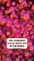 Top 10 Biggest Social Media Apps in the World #shorts #topten #top10 #popular #trend #instagram #trending #follow #love #viral #like #instagood