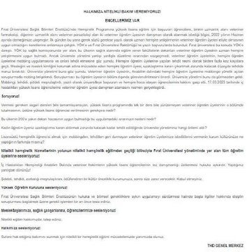 YÜKSEK LİSANS ÖĞRENCİSİ HEMŞİREYE VETERİNER DANIŞMAN ATAMASI