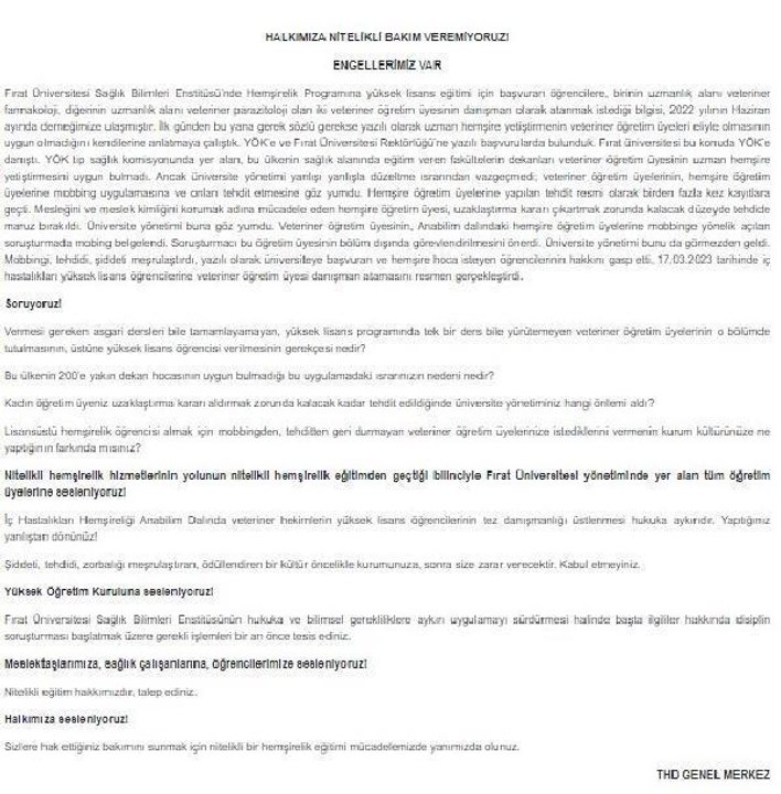 YÜKSEK LİSANS ÖĞRENCİSİ HEMŞİREYE " VETERİNER DANIŞMAN" ATAMASI