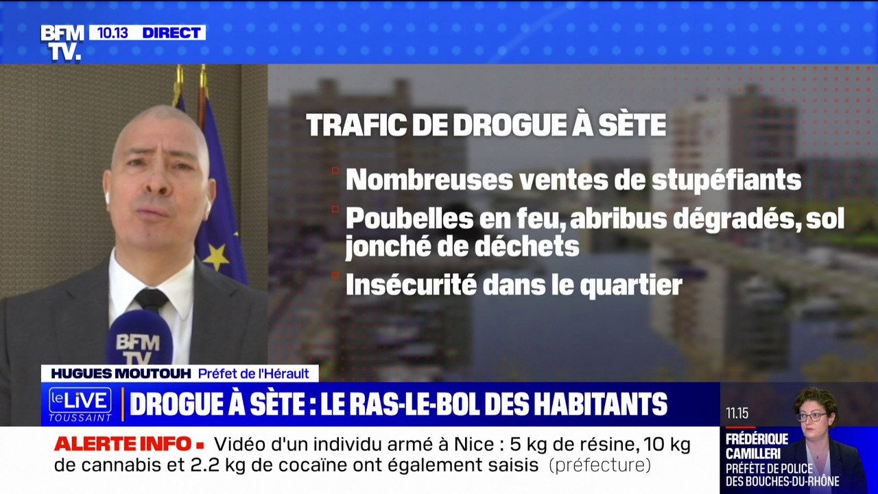 Trafic de drogue: 142 personnes ont été interpellées en un an sur l'île de Thau à Sète, selon le préfet de l'Hérault