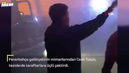 Beşiktaşlı Cenk Tosun tesislerde üçlü çektirdi