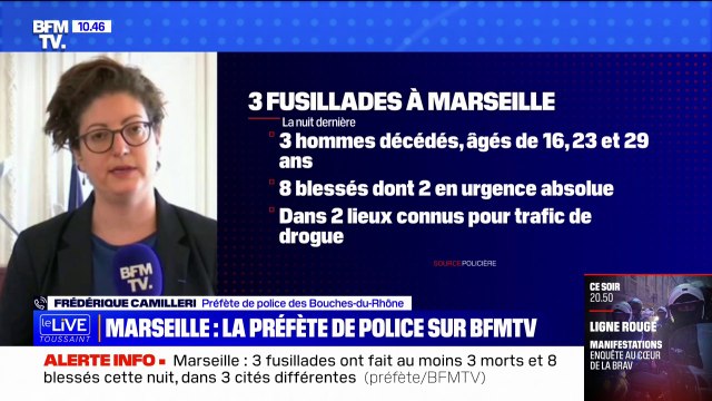 Pour la préfète de police des Bouches-du-Rhône, les trois fusillades à Marseille ont un lien avec le trafic de drogue