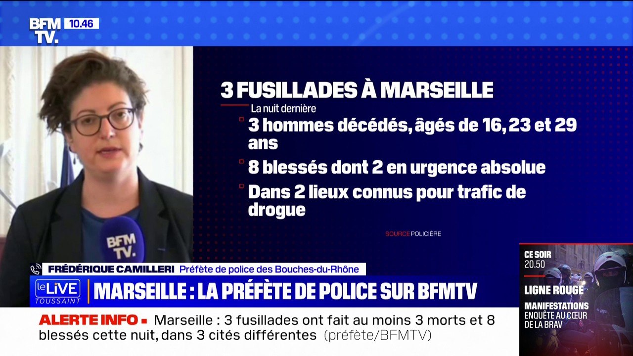 Pour la préfète de police des Bouches-du-Rhône, les trois fusillades à Marseille "ont un lien avec le trafic de drogue"